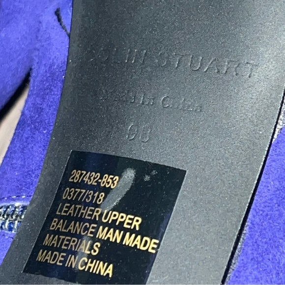 Colin Stuart Size 9B Booties Zipper Violet Blue Platform Stiletto Boots Cocktail - Picture 13 of 14